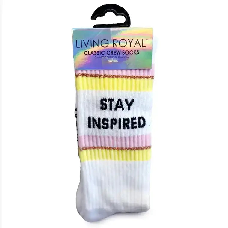 Classic Crew Socks w/ Ribbed Tubing - Yin Yang