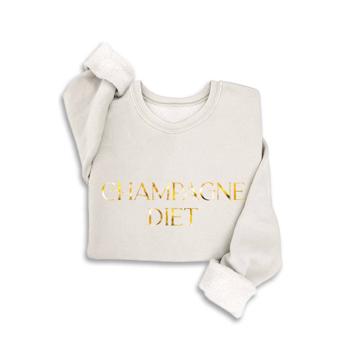 CHAMPAGNE DIET FOIL MINERAL SWEATSHIRTS