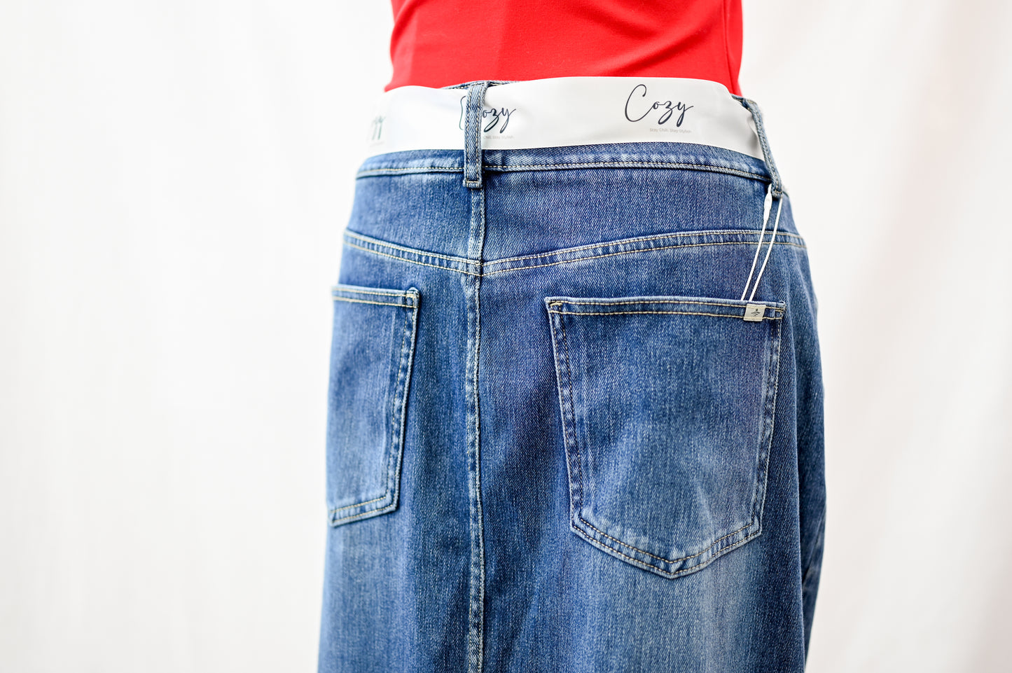 High Waisted Denim Skirt