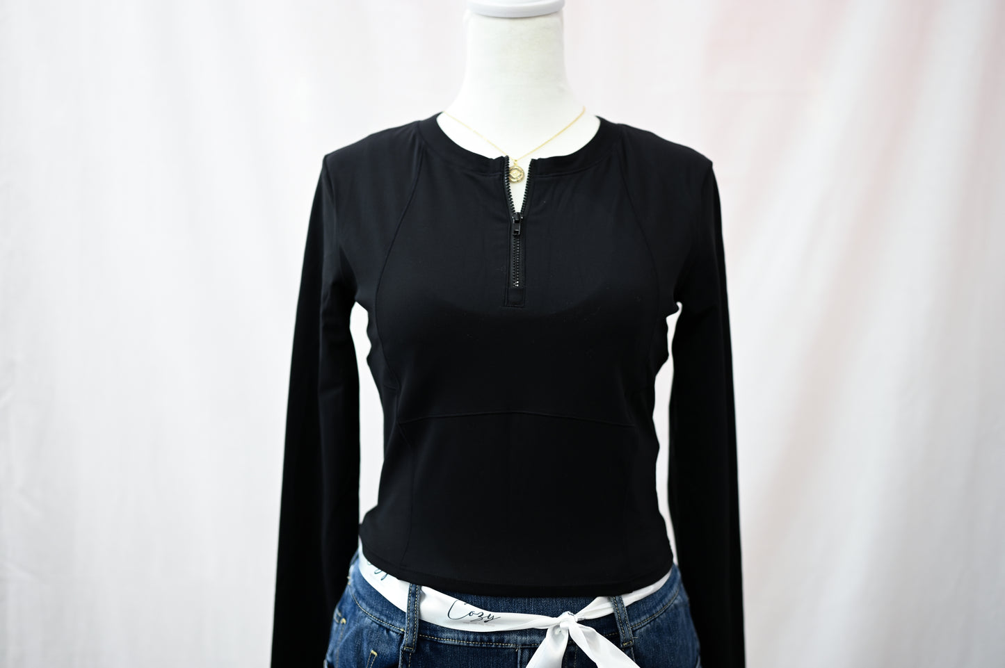 Plush Half Zip Long Sleeve