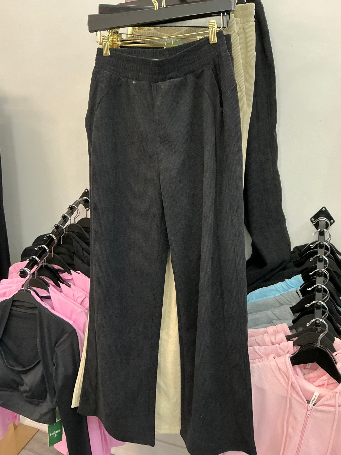 High Waisted Side Pocket Corduroy Pants