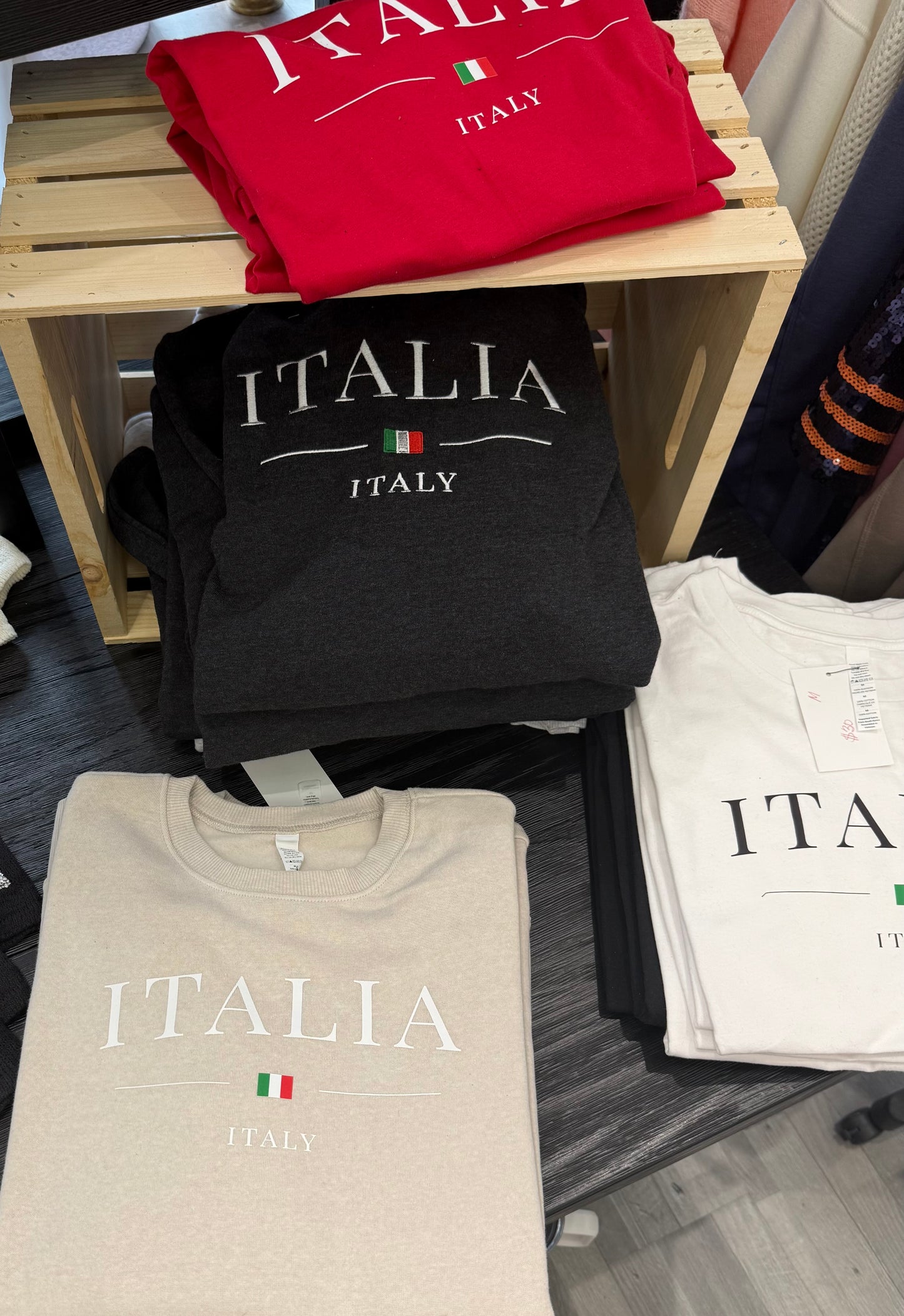 Italia Embroidered Crewneck