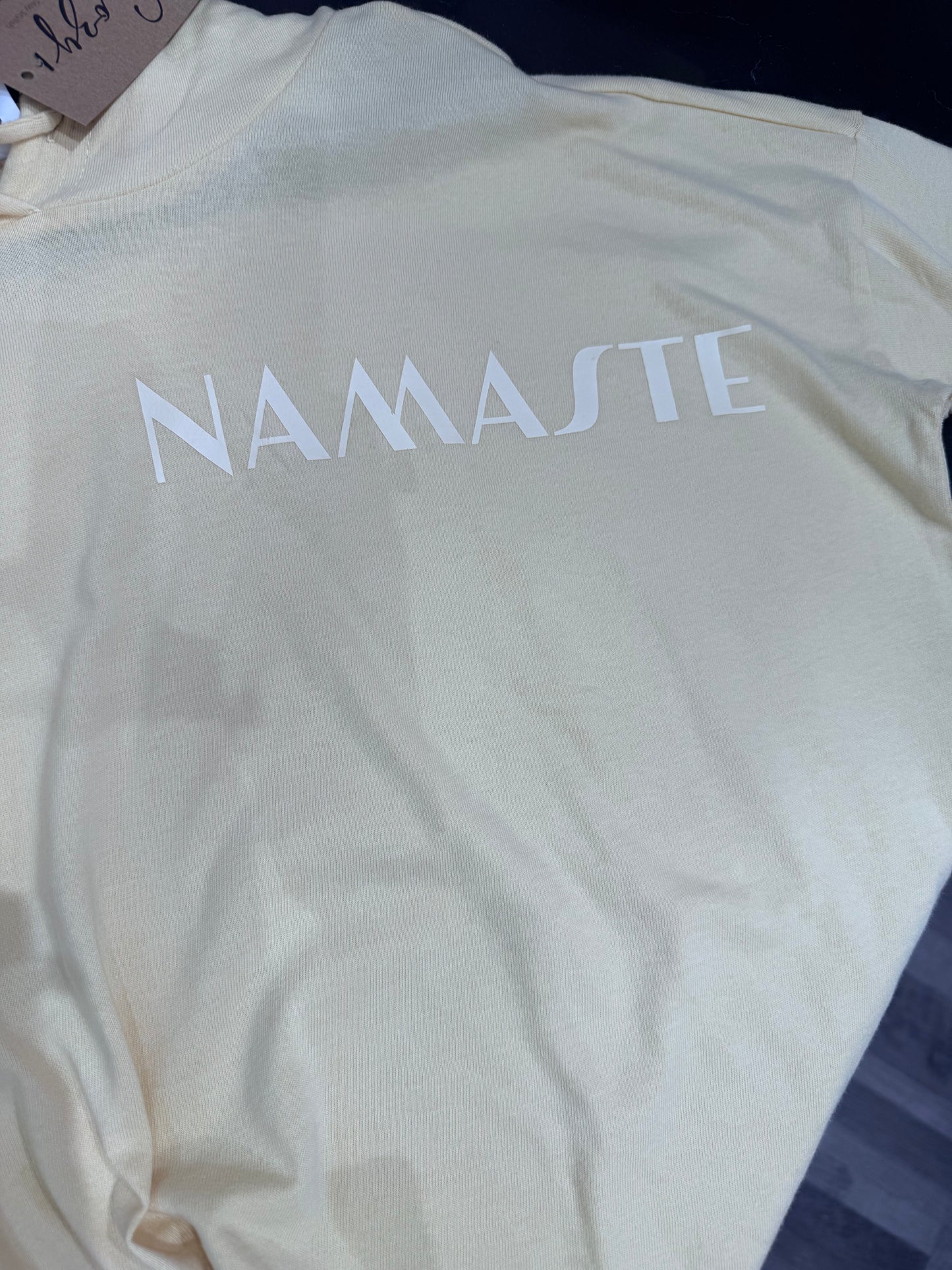 Blank Long Sleeve Hooded T-Shirt: VANILLA