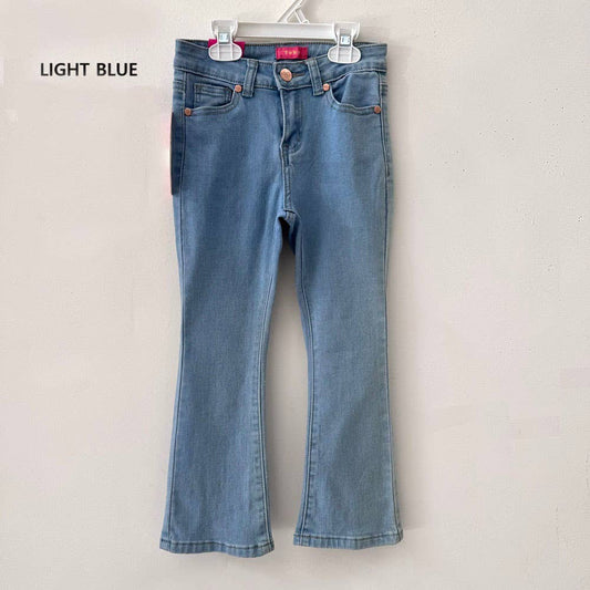 Girls Flare Jean Pant: Light Blue