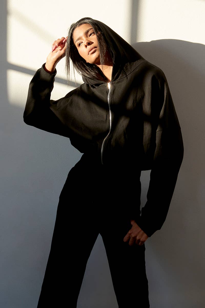 Drop Shoulder Drawstring Waist Jumpsuit