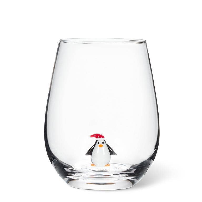 Penguin Stemless Wine Glass