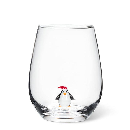 Penguin Stemless Wine Glass