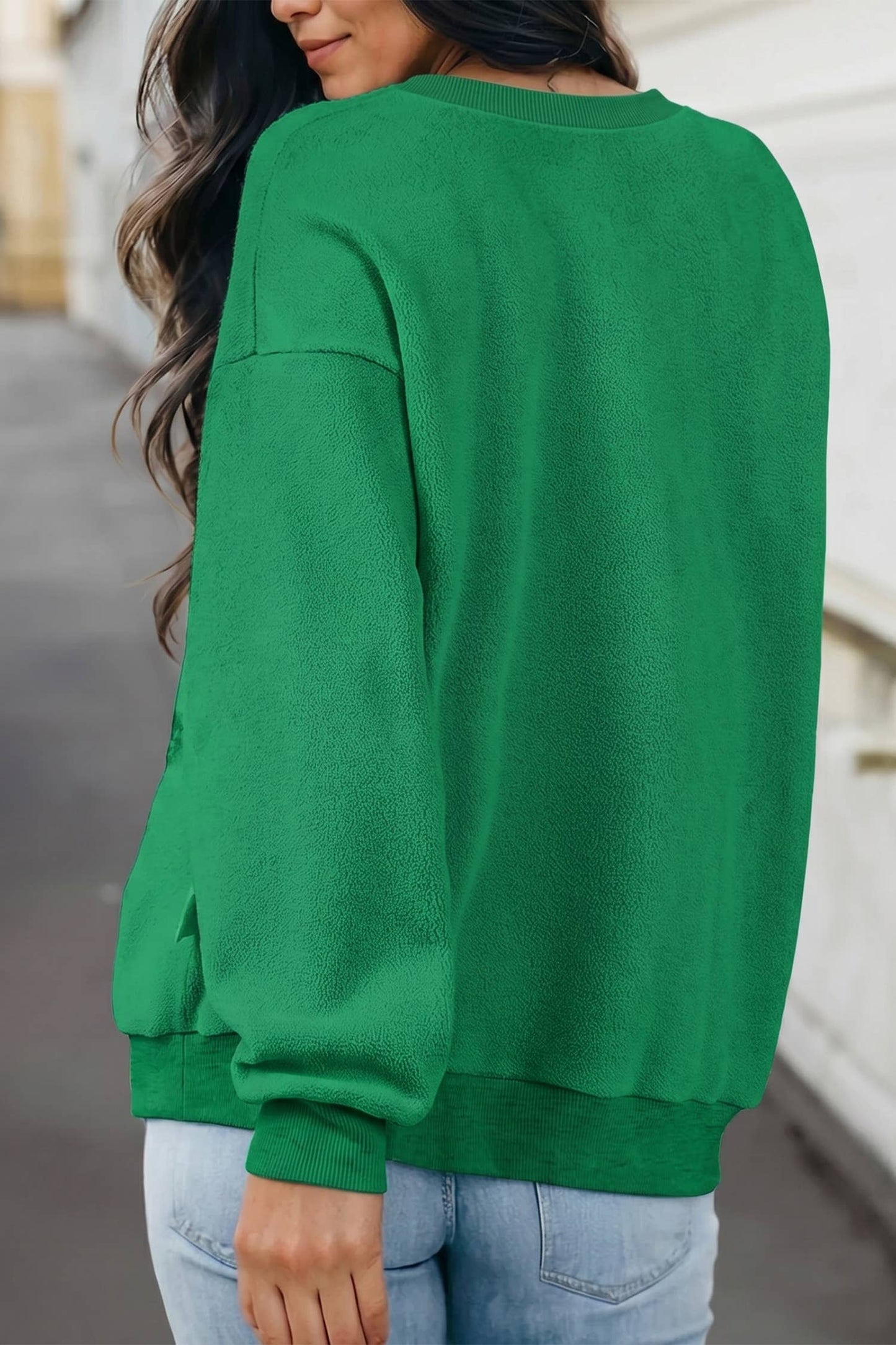 Reversible Oversized Mock Neck Sweatshirt