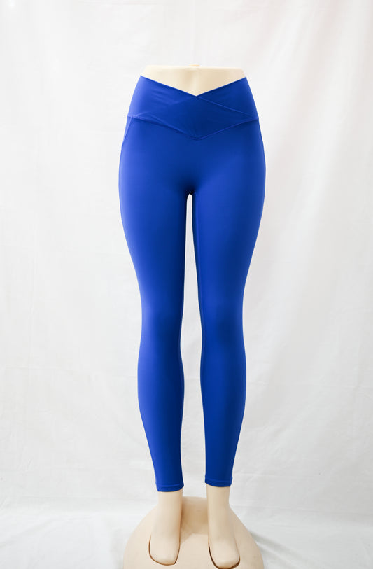 Crossover Pocket Plain Leggings