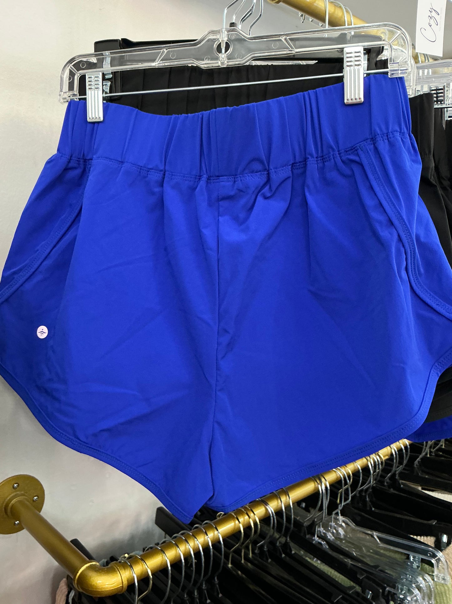 High Waisted Dolphin Hem Shorts