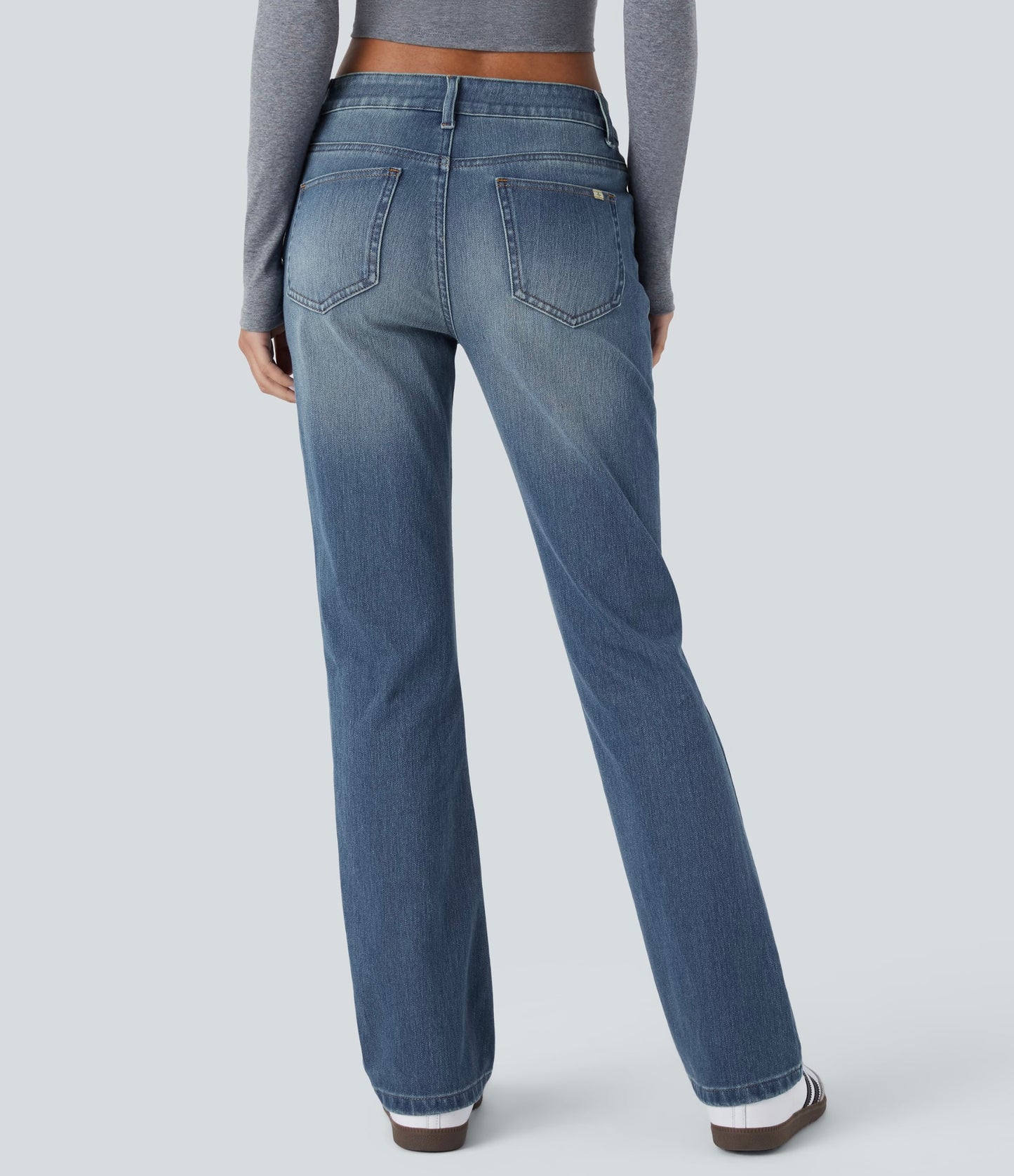 Halara Rise Button ZipperBootcut Jeans