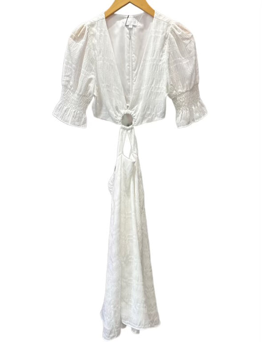 FINAL SALE - White O Ring Cut Out Dress
