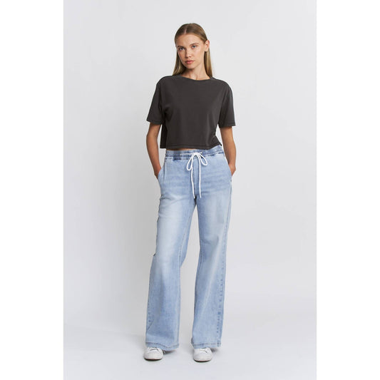 HIGH RISE WIDE LEG JOGGER