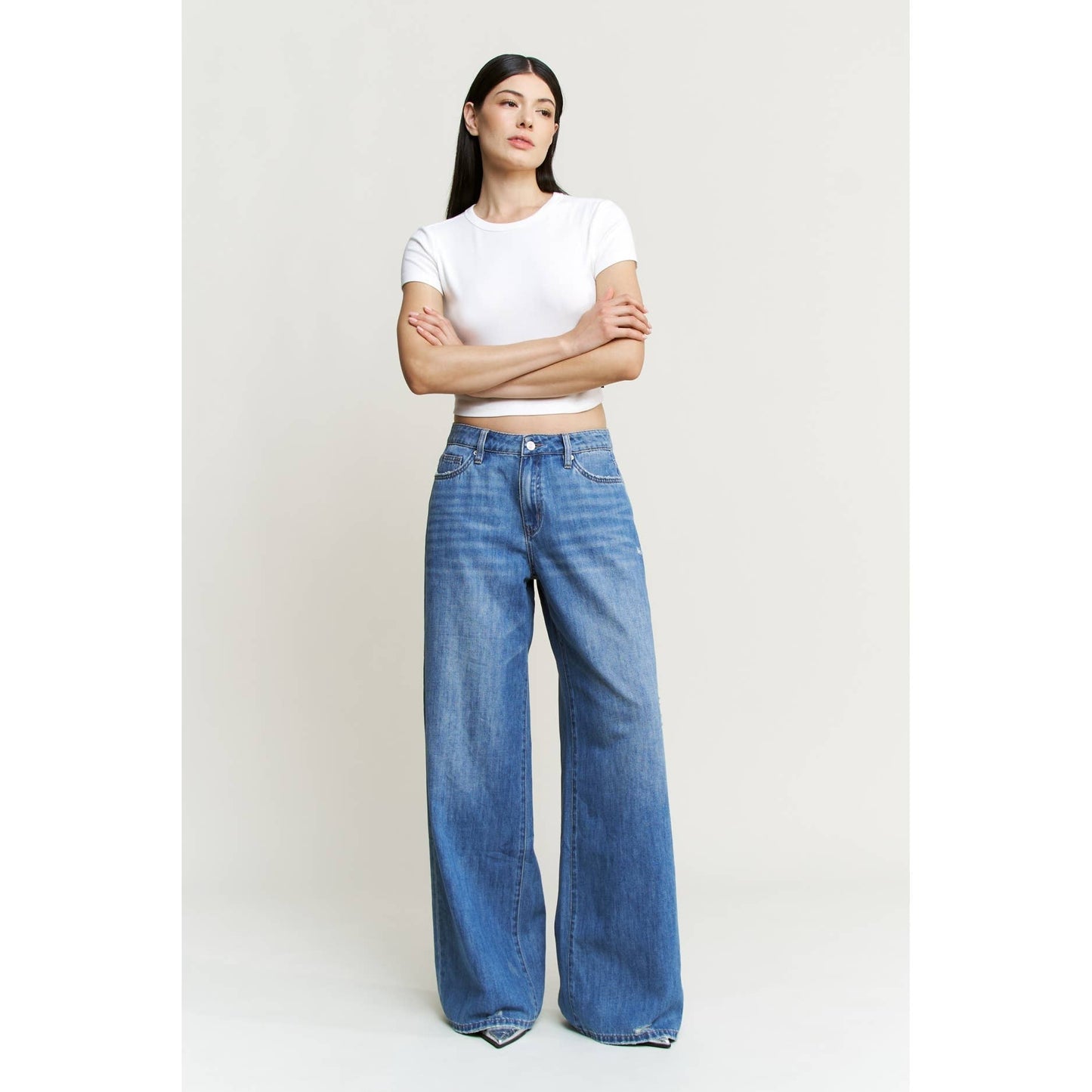 HIGH RISE WIDE LEG JEANS