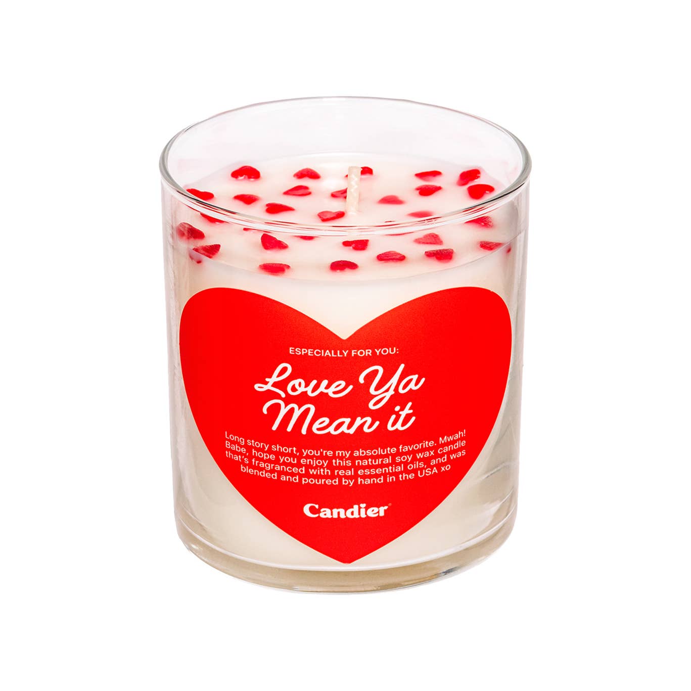 Love You Mean It Scented Jar Filled Candle Home Decor Gift