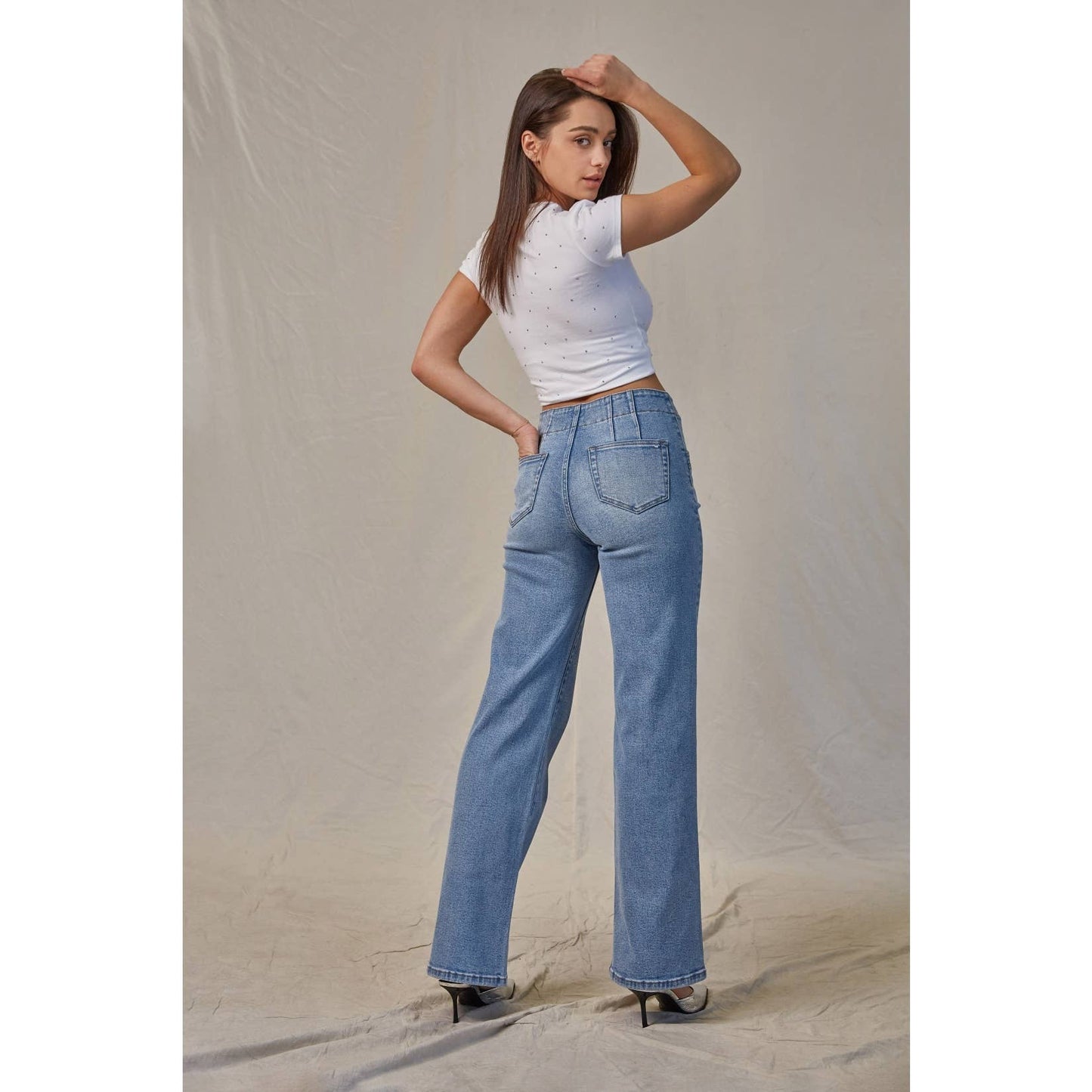 HIGH-RISE WIDE LEG: LT WASH